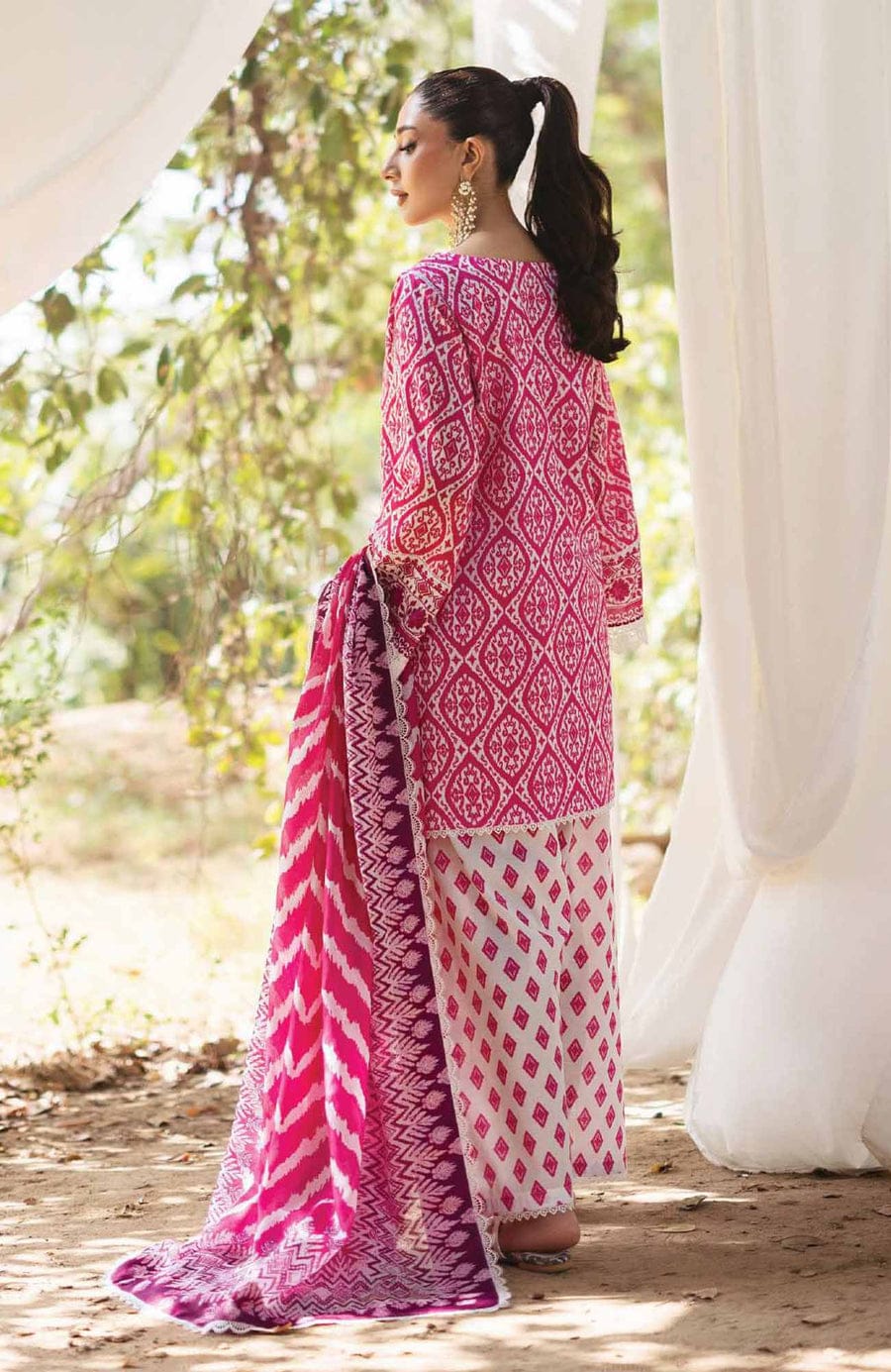 Zainab Chottani Pink Print & Embroidery Summer Collection