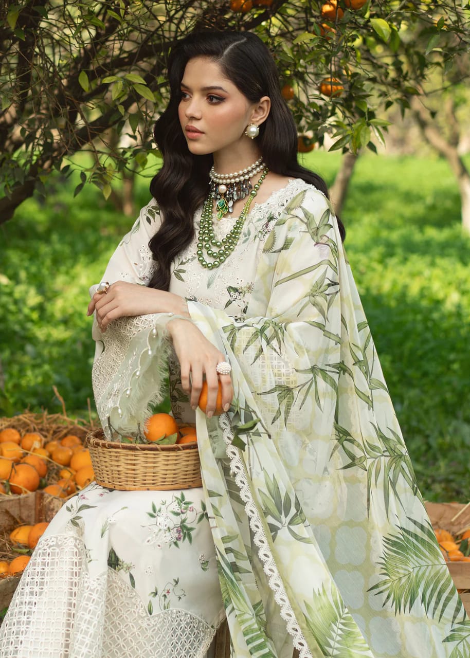 Afrozeh Light Green Embroidery Summer Collection New Arrival 3pc Unstitched