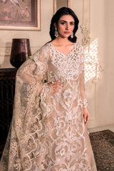Maria B Peach Organza Embroidery Formal Collection 3pc Unstitched