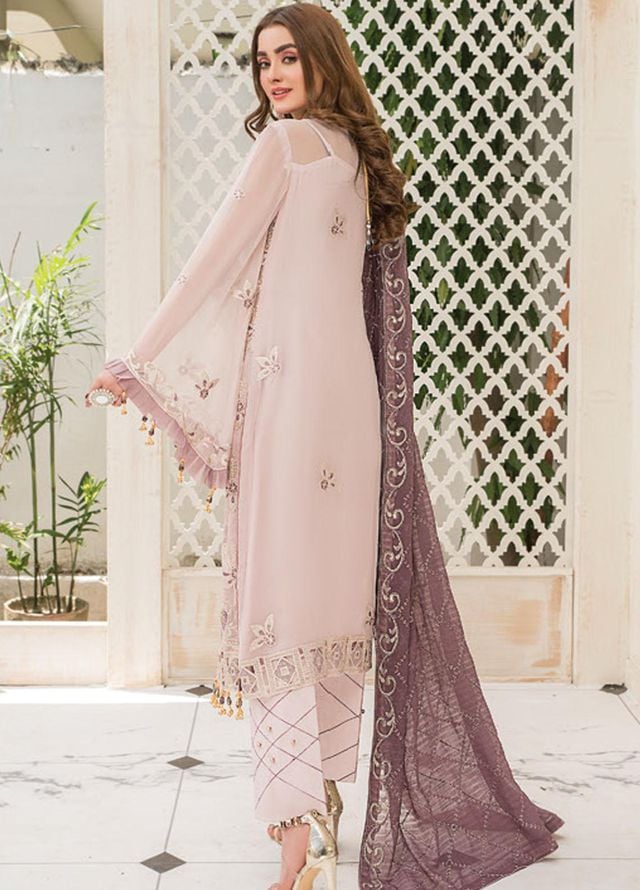 Maryam's Luxury Chiffon Embroidery Formal Collection 3pc Unstitched
