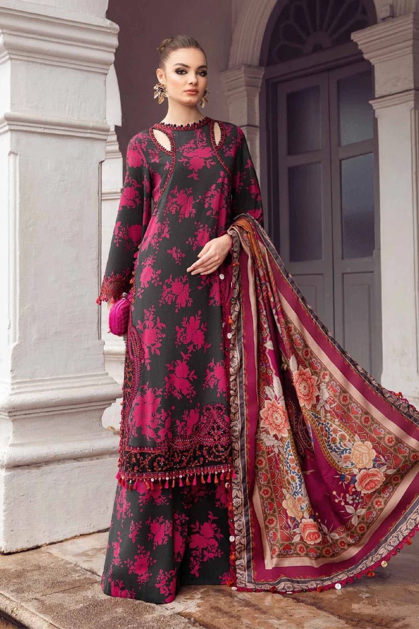 Maria B Magenta Pure Lawn Embroidery 3PC