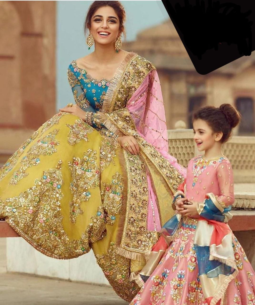 Kids Collection Pink Embroidery Dress 3pc