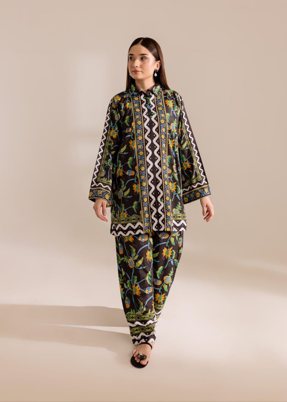 Lulusar black Elegant Digital Printed 3-Piece Swiss Lawn Unstitched