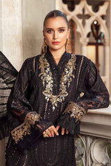 Maria B Black Luxury Lawn Embroidery Collection Chikankari