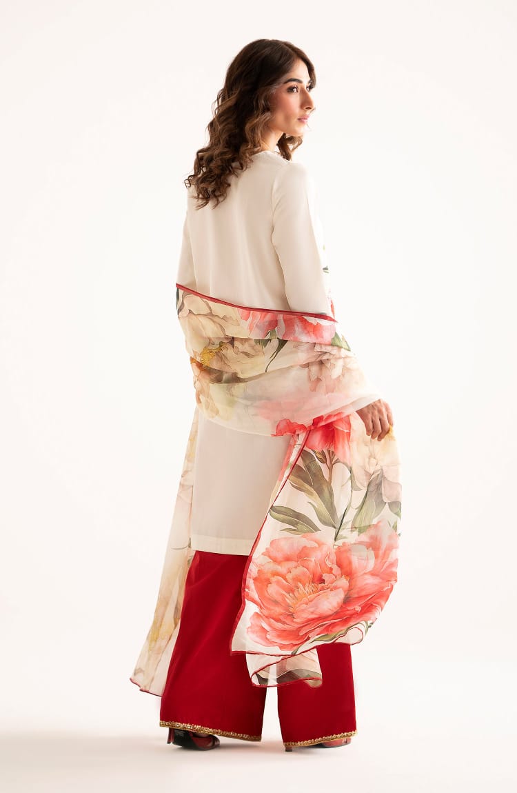 Lulusar Silk Skin Rust Digital Print 3piece Unstitched