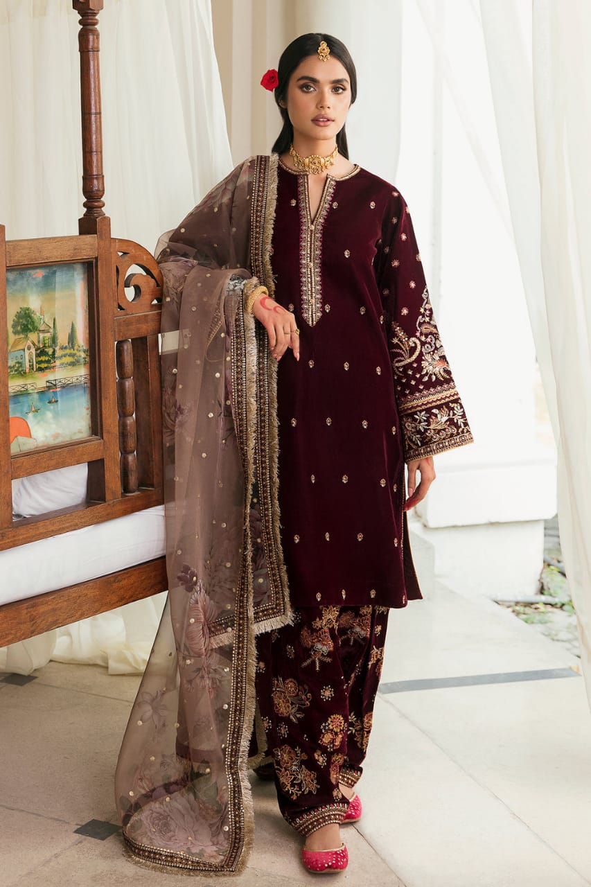 Jazmin Maroon Velvet Formal Collection 5000 Micro
