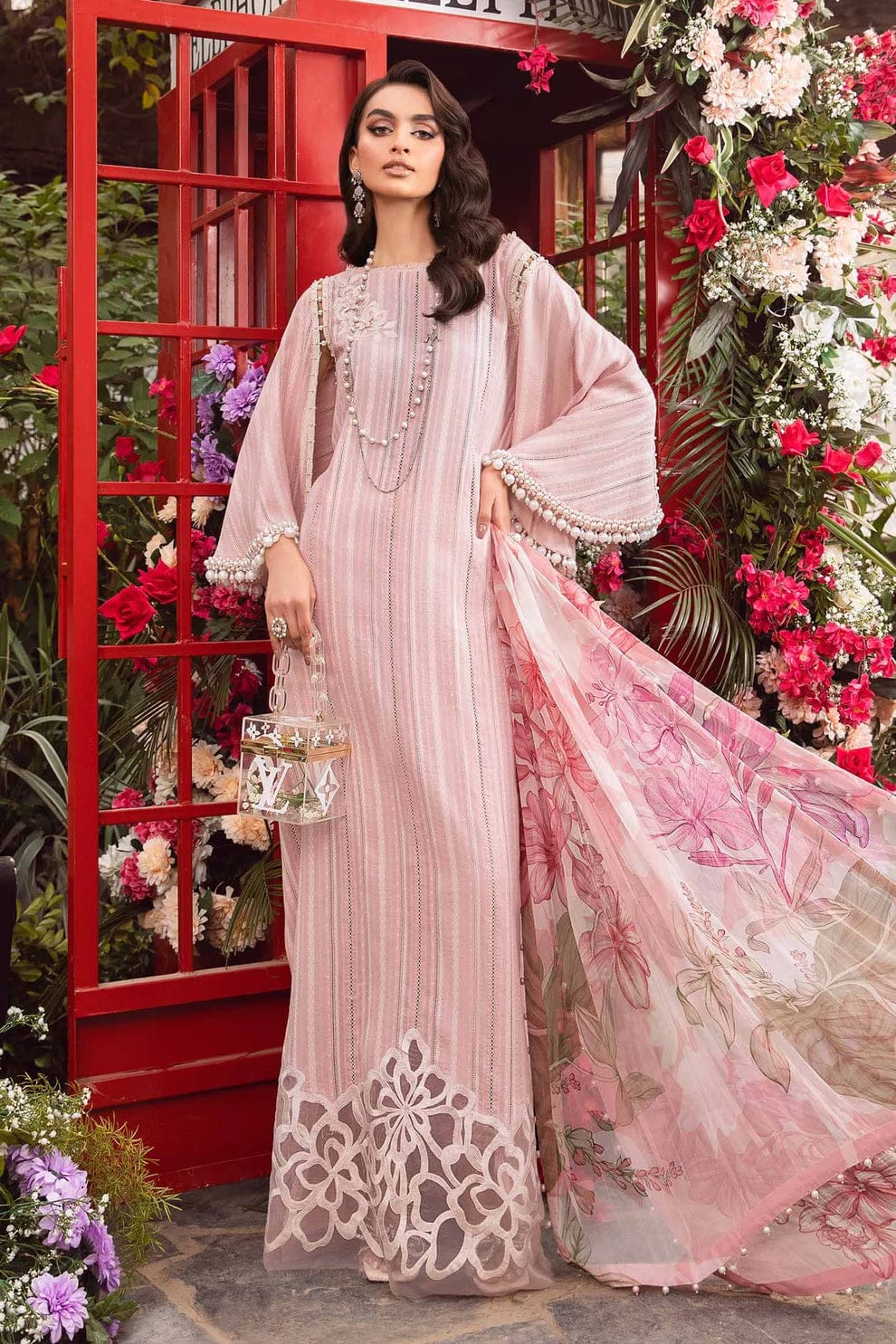 Maria B Pink Pure Lawn Embroidery New Arrival 3PC