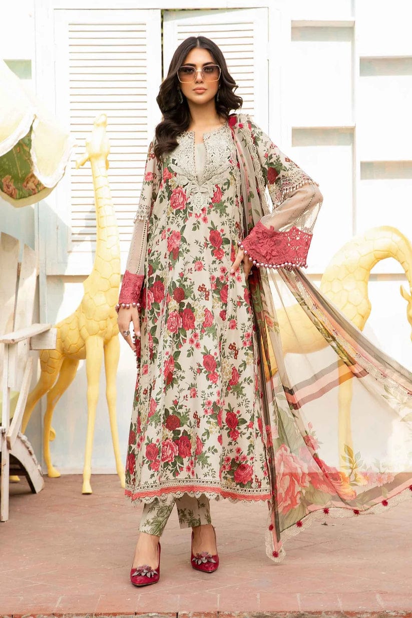 Maria B Beige Summer Collection New Arrival Lawn Embroidery