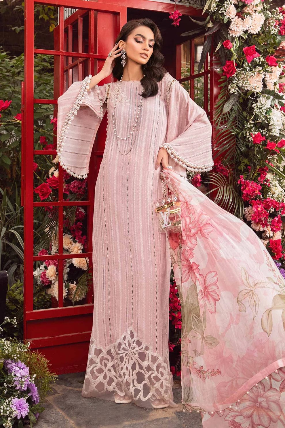 Maria B Pink Pure Lawn Embroidery New Arrival 3PC
