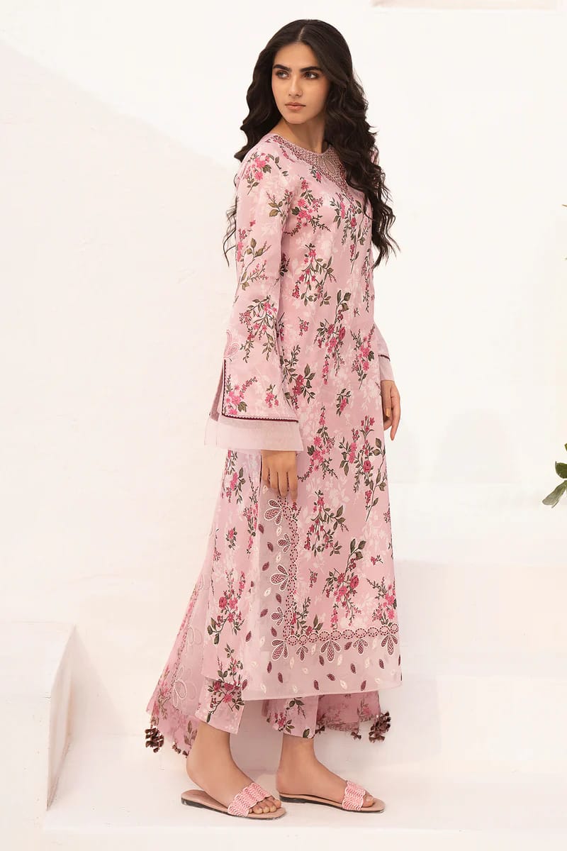 Baroque Pink Pure Lawn New Arrival 3pc Dress Summer Collection
