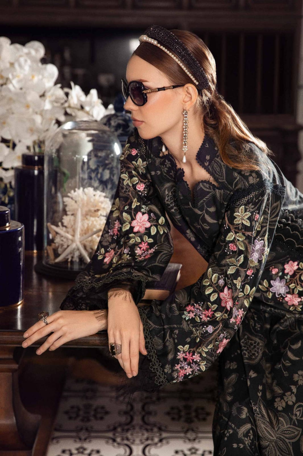 Maria B Black Pure Lawn Embroidery Dress 3PC