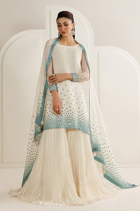 JZ GL-7153 Premium Chiffon Emb 3 Piece Unstitched Suit With Silk Trouser 2026