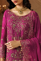 EA Premium Chiffon Emb Adda Work 3 Piece Unstitched Suit