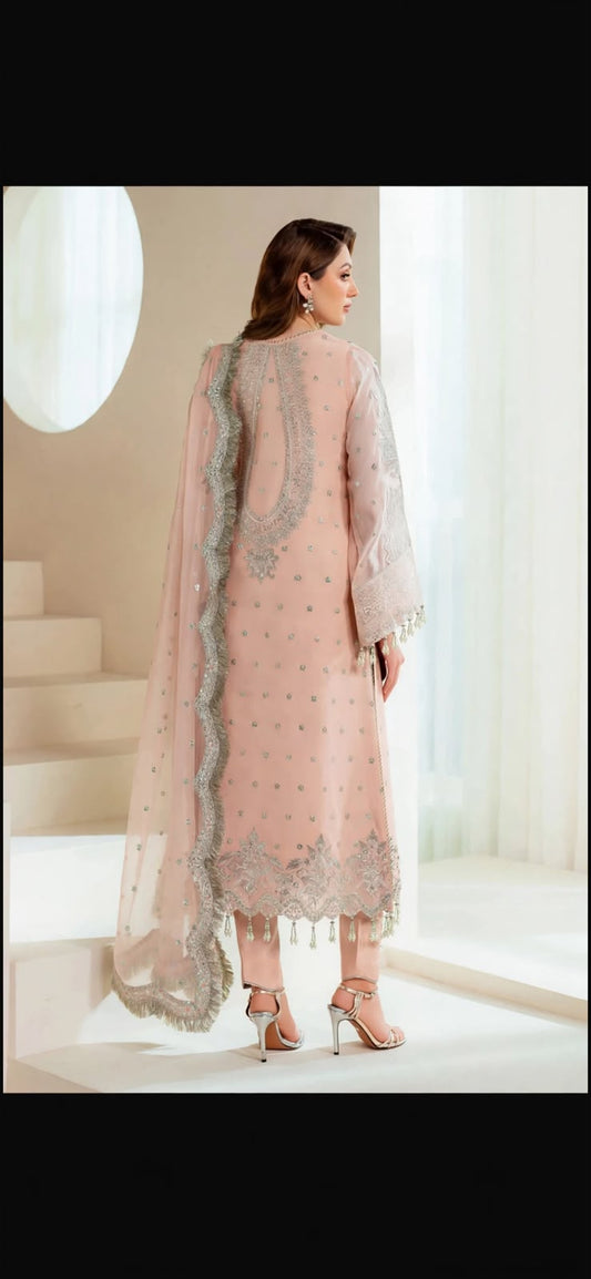 AZ Premium Organza dress 3piece Unstitched 26