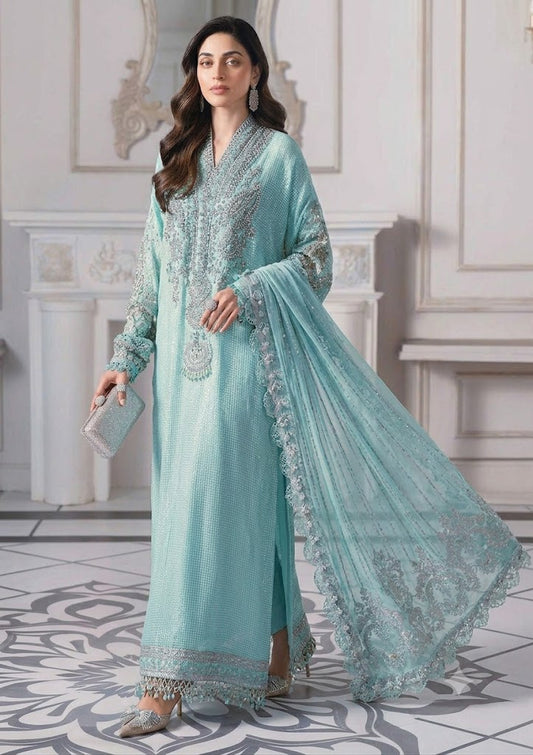 M.B GL-71013 Premium Chiffon Emb 3 Piece Unstitched Suit With Chiffon Dupatta 2026