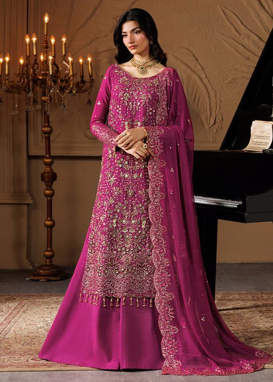 EA Premium Chiffon Emb Adda Work 3 Piece Unstitched Suit