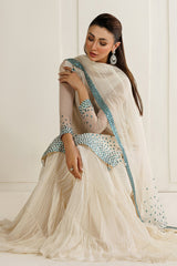 JZ GL-7153 Premium Chiffon Emb 3 Piece Unstitched Suit With Silk Trouser 2026
