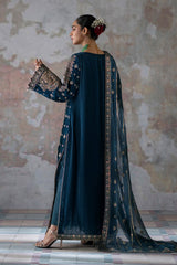 EAY-032 | Luxury Velvet 3 Piece Unstitched Suit 2026 – Heavy Adda Work & Organza Dupatta