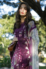 EF GL-71067 Premium Printed Lawn Emb 3 Piece Unstitched Suit With Chiffon Dupatta 2026