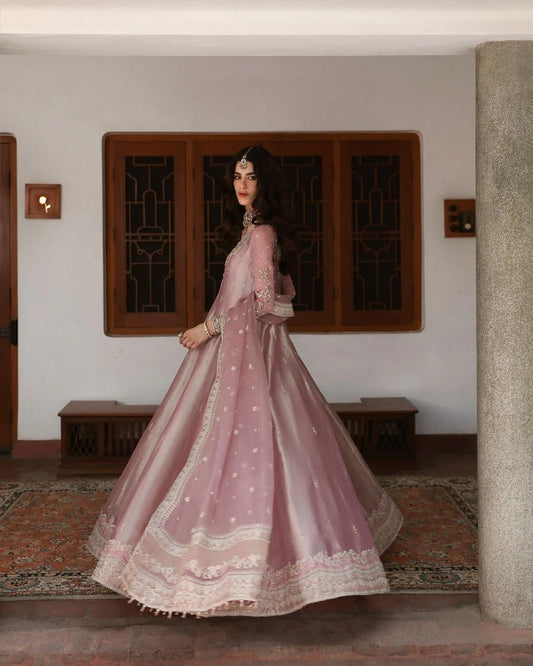 NR GL-71041 Premium Chiffon Emb 3 Piece Unstitched Suit With Organza Dupatta 2026