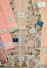 MHN  GL-7109 Premium Lawn Emb Chikankari 3 Piece Unstitched Suit With Soft Cotton Net Dupatta 2026