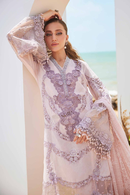 M.B GL-7107 Premium Cotton Emb 3 Piece Unstitched Suit With Soft Cotton Net Dupatta 2026