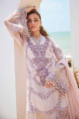 M.B GL-7107 Premium Cotton Emb 3 Piece Unstitched Suit With Soft Cotton Net Dupatta 2026