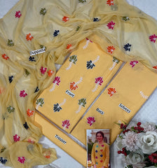 Goodluck Premium Lawn Chikankari Emb 3 Piece Suit