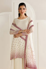JZ GL-7152 Premium Chiffon Emb 3 Piece Unstitched Suit With Silk Trouser 2026