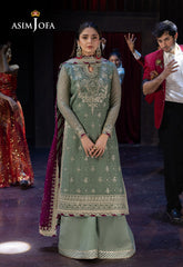 AJ Chiffon Sequence 3 Piece Unstitched Suit