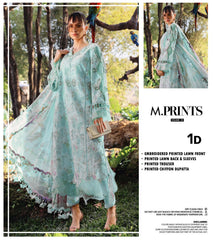 MB GL-71021 Premium Printed Lawn Emb 3 Piece Unstitched Suit With Chiffon Dupatta 2026