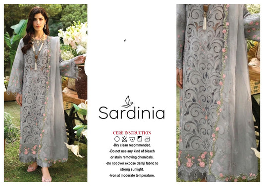 SD GL-7155 Premium Lawn Emb 3 Piece Unstitched Suit With Chiffon Dupatta 2026