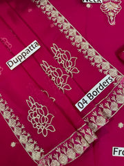 KF GL-71062 Premium Chiffon Emb 3 Piece Unstitched Suit With Emb Dupatta 2026