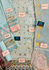 Qalamkar GL-7106 Premium Cotton Emb Chikankari 3 Piece Unstitched Suit With Organza Dupatta 2026