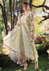 MB GL-71022 Premium Printed Lawn Emb 3 Piece Unstitched Suit With Chiffon Dupatta 2026