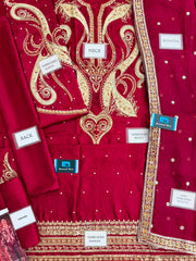 ET GL-71069 Premium Kaftan Emb 3 Piece Unstitched Suit With Silk Dupatta 2026