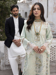 Goodluck GL-7165 Premium Lawn Cotton Chikankari Emb 3 Piece Unstitched Suit With Khaddi Net Dupatta 2026