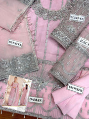 RG GL-71047 Premium Organza Emb 3 Piece Unstitched Suit With Malai Trouser 2026