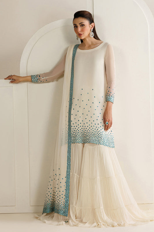 JZ GL-7153 Premium Chiffon Emb 3 Piece Unstitched Suit With Silk Trouser 2026