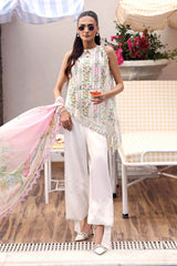 MB GL-71028 Premium Printed Lawn Emb 3 Piece Unstitched Suit With Chiffon Dupatta 2026