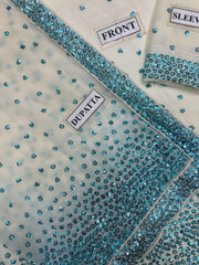 JZ GL-7153 Premium Chiffon Emb 3 Piece Unstitched Suit With Silk Trouser 2026