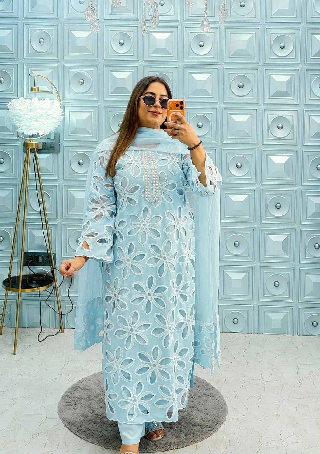 Goodluck GL-71070 Premium Lawn Emb 3 Piece Unstitched Suit With Chiffon Dupatta 2026