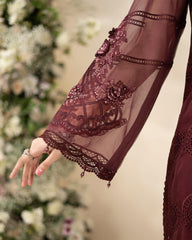 MB Premium Hit Code Chiffon Emb 3 Piece Unstitched Suit