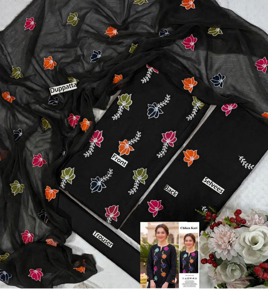 Goodluck Premium Lawn Chikankari Emb 3 Piece Suit