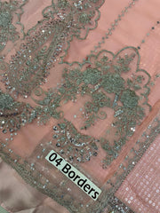 M.B GL-71014 Premium Chiffon Emb 3 Piece Unstitched Suit With Chiffon Dupatta 2026