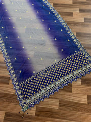 EAY-033 | Premium Chiffon 3 Piece Unstitched Suit 2026 – Crystal Adda Work