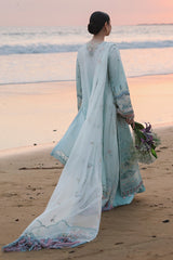 Qalamkar GL-7106 Premium Cotton Emb Chikankari 3 Piece Unstitched Suit With Organza Dupatta 2026