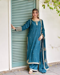 KF GL-71061 Premium Chiffon Emb 3 Piece Unstitched Suit With Emb Dupatta 2026