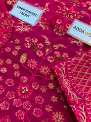 EA Premium Chiffon Emb Adda Work 3 Piece Unstitched Suit