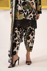 MB GL-71079 Premium Printed Lawn Emb 3 Piece Unstitched Suit With Chiffon Dupatta 2026